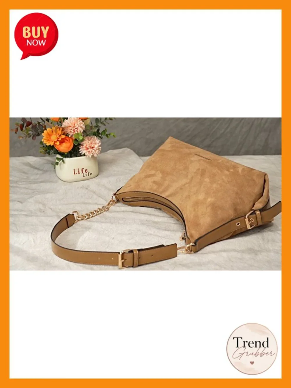 Faux Leather Hobo Bag Shoulder Purse Multi-Pocket Handbag Tote Work Shopping